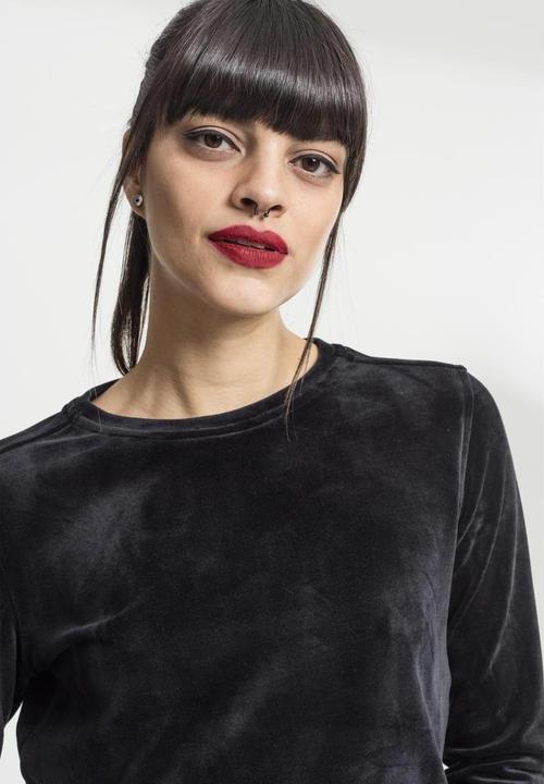 Produktbild Urban Classics Ladies Short Velvet Crew (S)