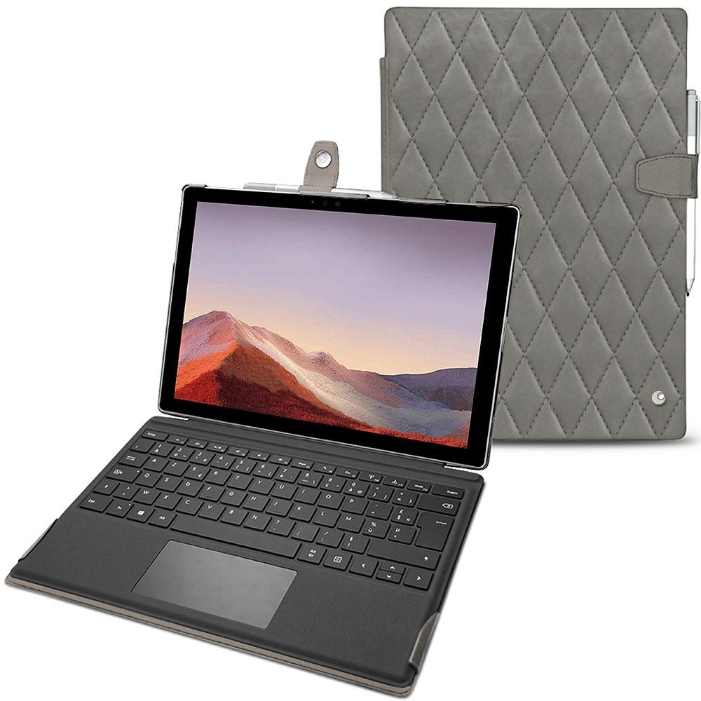 Thumbnail - Noreve Lederschutzhülle (Microsoft Surface Pro 7), Tablet Hülle, Grau