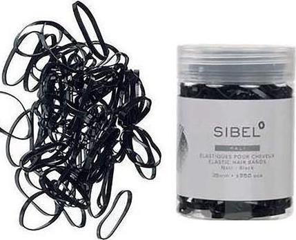 Immagine prodotto Sibel Black Elastics 35mm - Pack of 250 (Elastico per capelli)