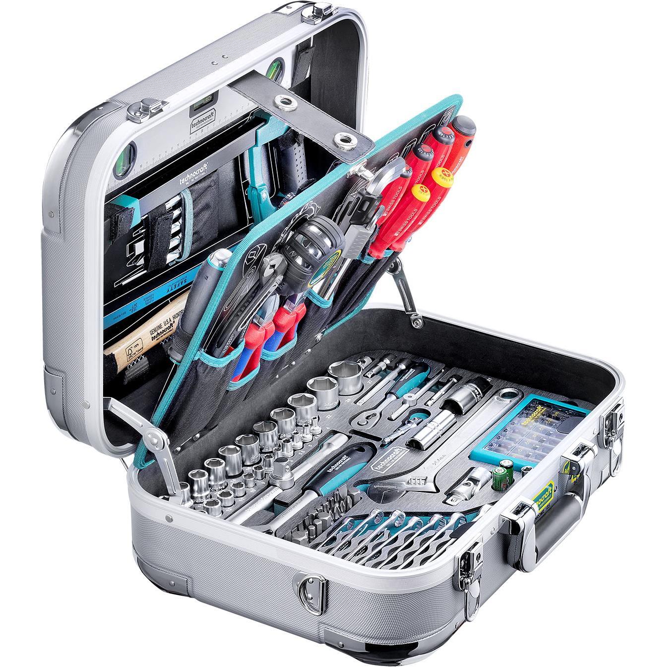 technocraft, Werkzeugkoffer, ABS-Werkzeugkoffer PRO CHROME 185-tlg (185 Teile)