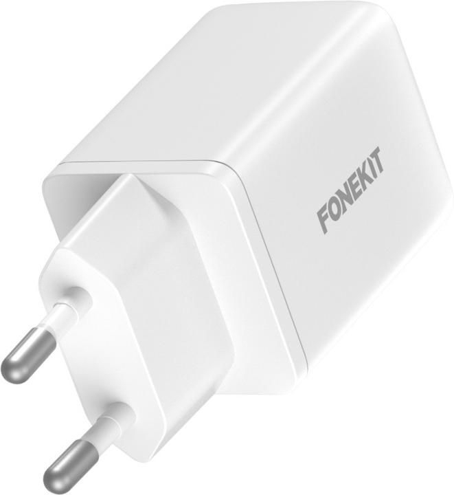 Produktbild FoneKit GaN PD 48W Charger, USB-C + USB-A, white (48 W, 2 Ports)