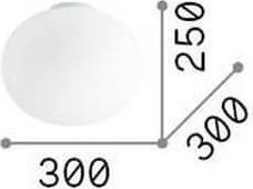 Actual product image Ideal lux COTTON ceiling light E27 ⌀300mm dimmable white 297743 (E27)