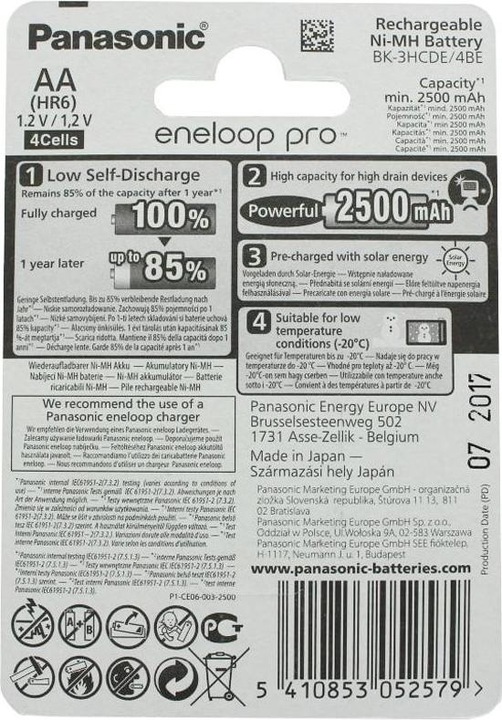 Actual product image Panasonic Eneloop Pro and AccuCell battery box (8 pcs., AA, 2500 mAh)