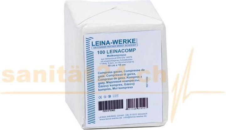 Leina Mullkompressen 10 cm x 10 cm / 12-fach / 100 Stk.