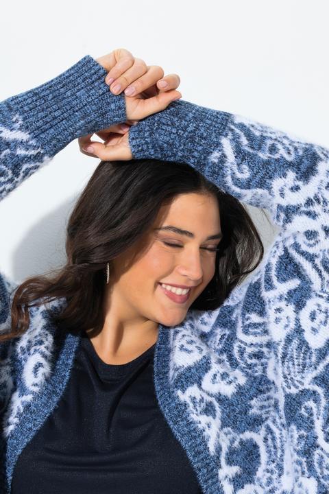 Produktbild Ulla Popken Strickjacke, Eggshape, ohne Verschluss, Fledermaus-Langarm (58)