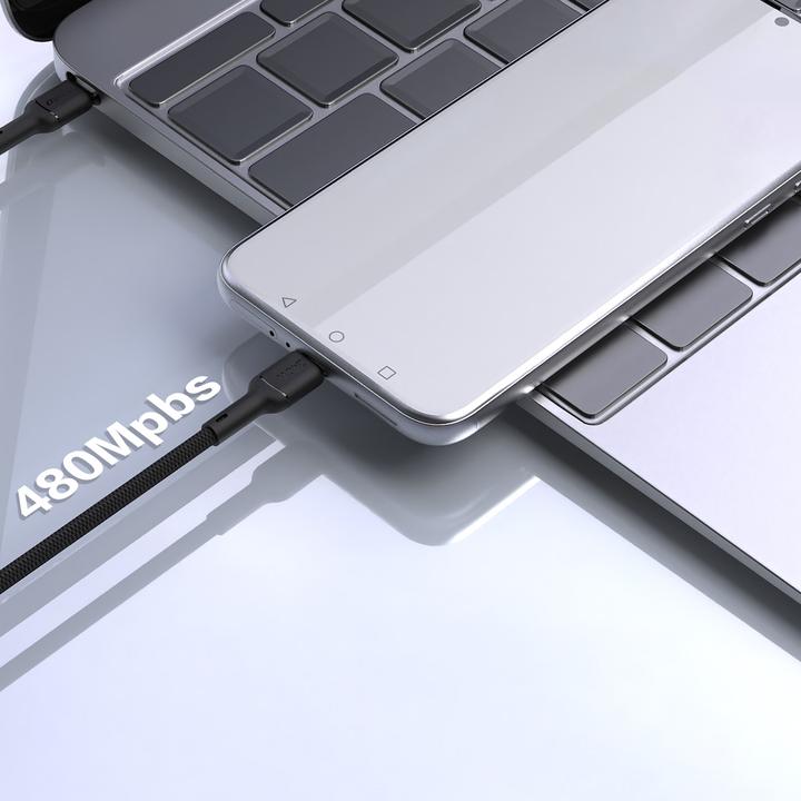 Productafbeelding Dudao L9C Max 240W PD USB-C - USB-C 2m Kabel - Schwarz (2 m, 240 W)