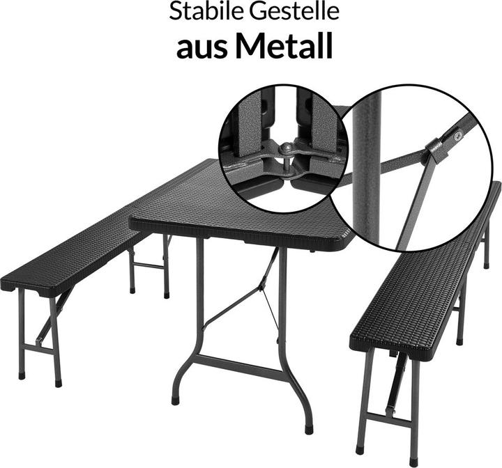 Actual product image Casaria Table Bench Set (180 cm)