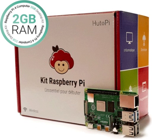 Produktbild HutoPi Raspberry Pi 4 2GB Starter Kit