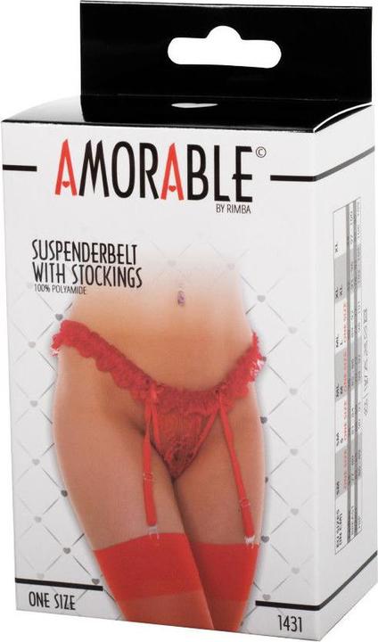 Produktbild Rimba Strapsgürtel + Strümpfet "Melina" (One Size)