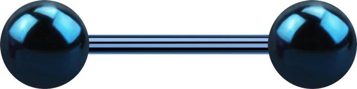 Image du produit Star Piercing Micro Barbell bleu foncé avec deux boules (sans laiton, Acier chirurgical 316L)