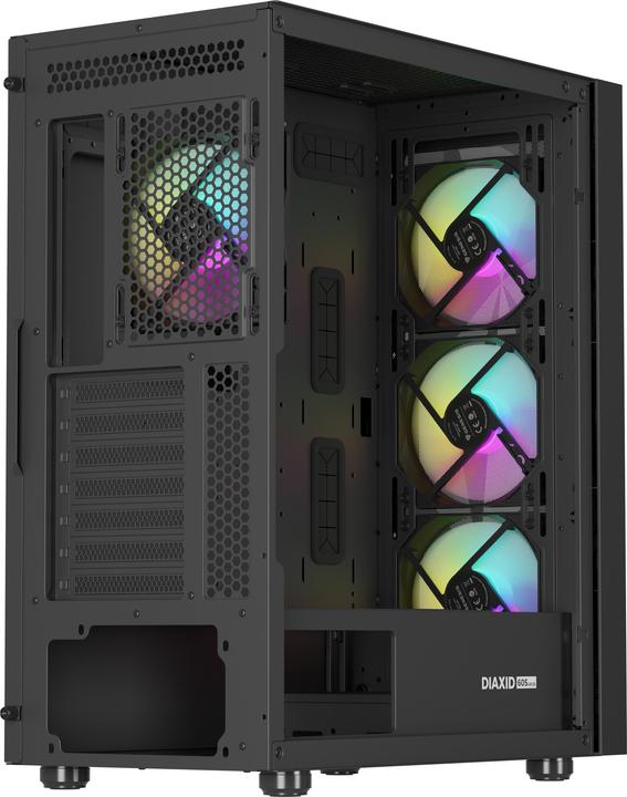 Produktbild Genesis Obudowa Diaxid 605 ARGB czarna (NPC-2172) (ATX, mATX, Mini-ATX)
