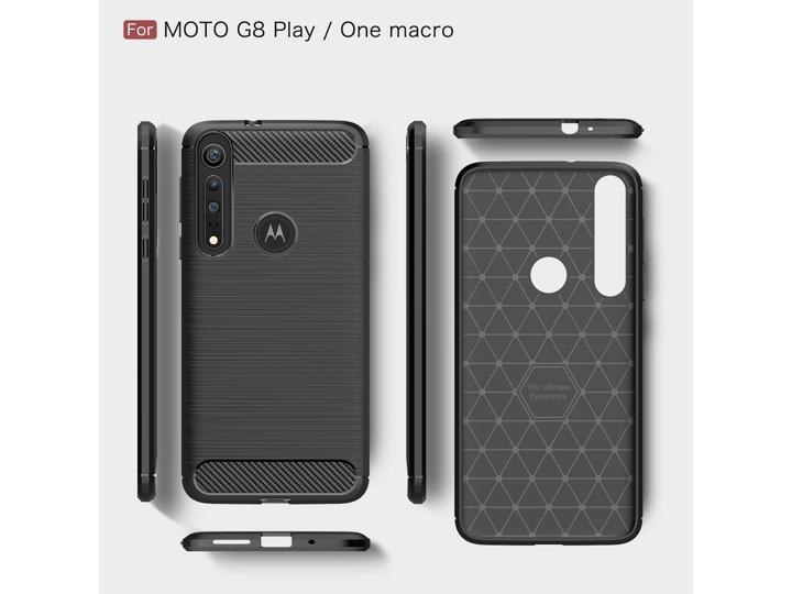 Produktbild Screenguard Motorola One Macro Hülle Carbon Brushed Soft TPU (Motorola One Macro)