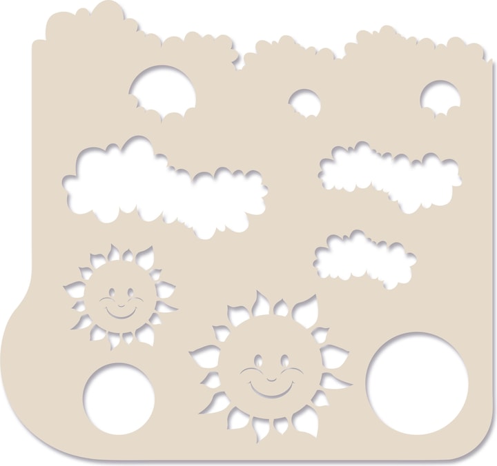 Produktbild Martellato Airbrush Schablone Sonne und Wolken