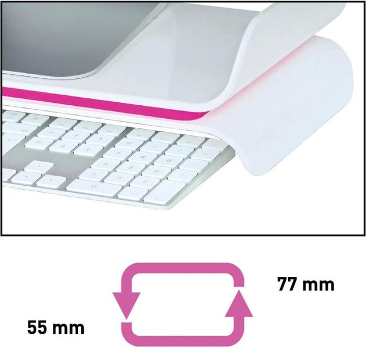 Image du produit Leitz Support d'écran WOW 65040023 blanc/rose