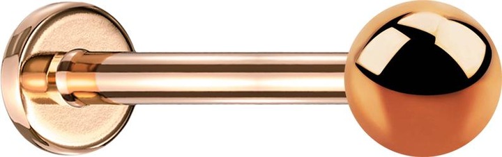 Produktbild Star Piercing Micro Labret rosegold mit Kugel (Titan G23, ohne Messing)