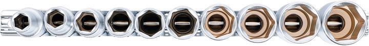 Produktbild BGS Steckschlüssel-Einsatz-Satz Sechskant, tief 12,5 mm (1/2") Zollgrössen 10-tlg.