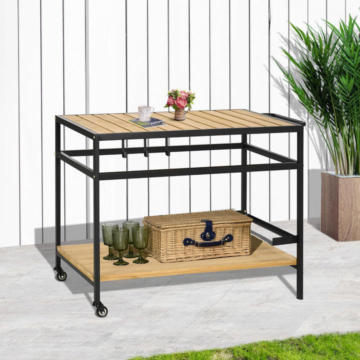 Image du produit Outsunny Multifunktionaler Gartenrollwagen