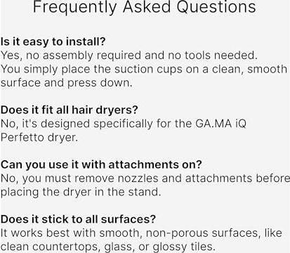 Nutritional values and ingredients GAMA Hair dryer holder IQ