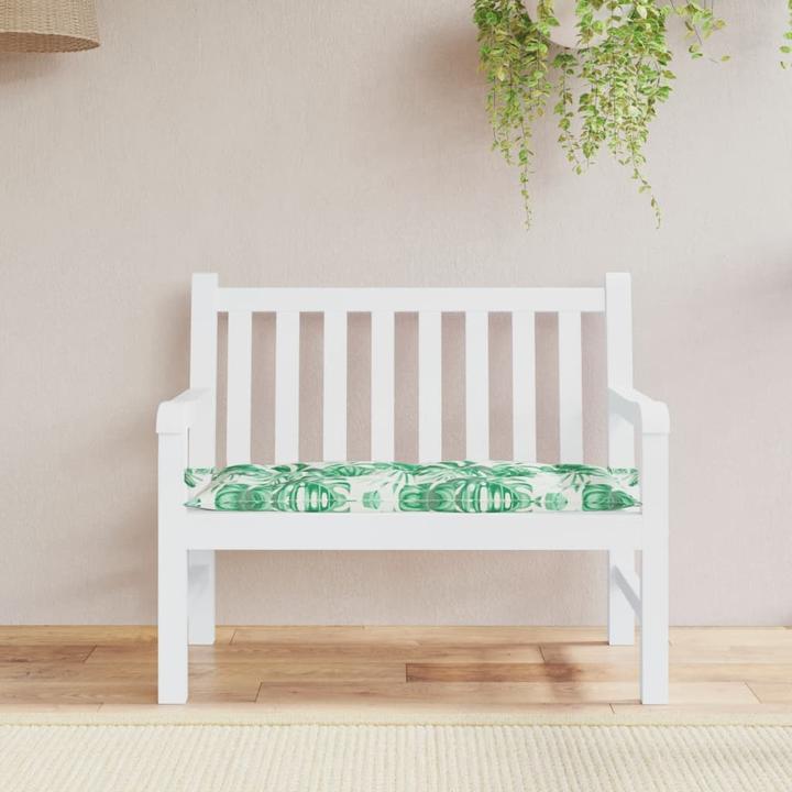 Image du produit VidaXL Housse de banc de jardin motif feuilles O x tissu ford (110 x 50 x 7 cm)