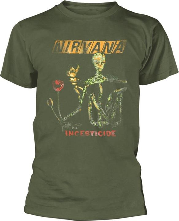 Produktbild Nirvana T Shirt Reformant Incesticide Band Logo Official Mens Green XL (XL)