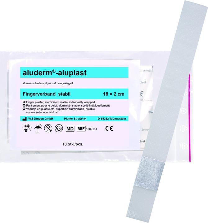 Aluderm ® Universalpflaster aluplast 2 x 18 cm (B x L) nicht wasserdicht nicht elastisch weiss 10 St./Pack. (10 x)