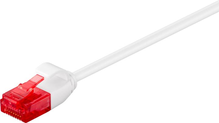 Actual product image MicroConnect V-UTP6A01W-SLIM Network Cable 1 m Cat6a U/UTP (UTP) White (U/UTP, CAT6a, 1 m)