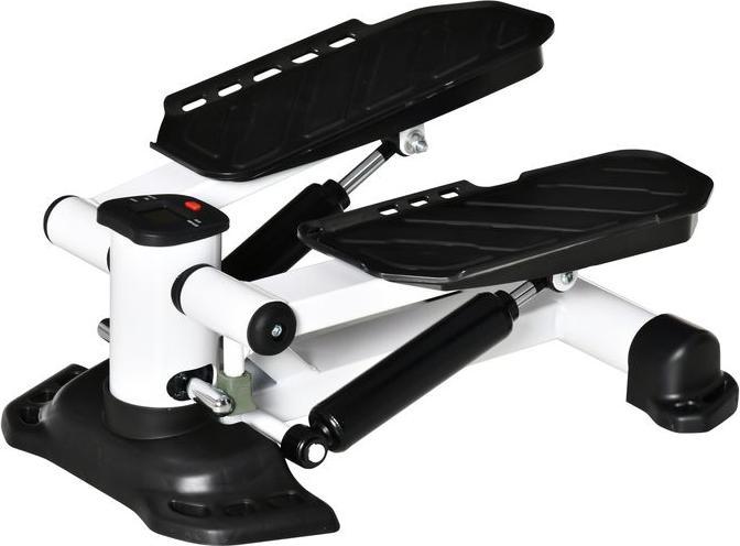 Immagine prodotto Swisshandel24 Mini stepper mini bike fitness cyclette schermo LCD con due grandi pedali metallo ABS bianco
