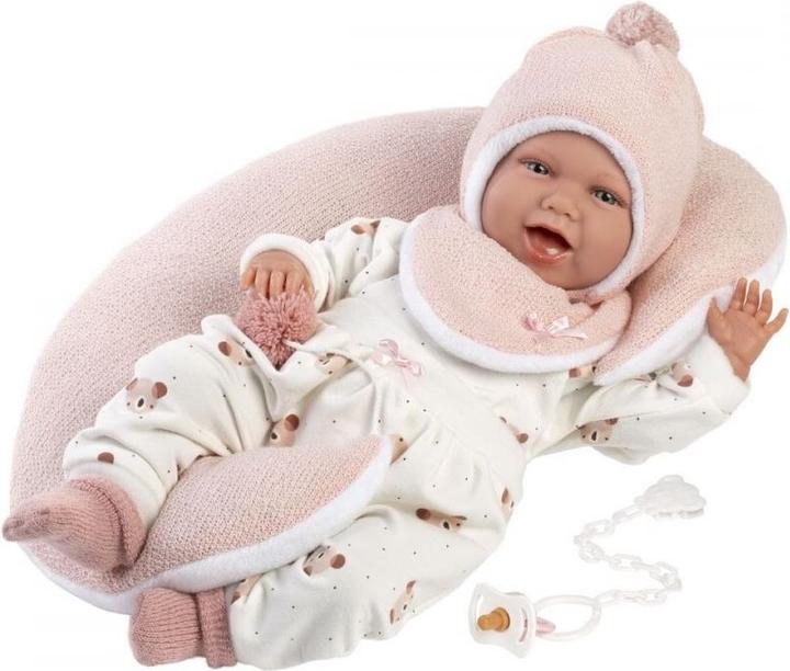 Llorens Mimi 42 cm poupée bébé avec coussin croissant