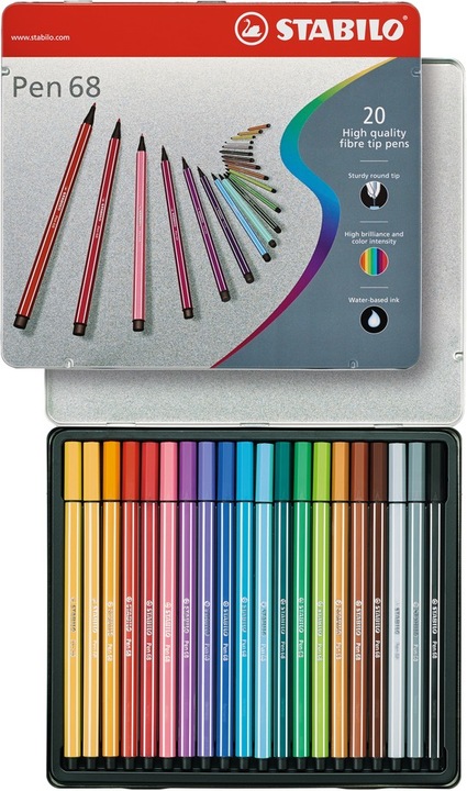 Produktbild STABILO Pen 68 Premium-Filzstift (Mehrfarbig, 20 x)
