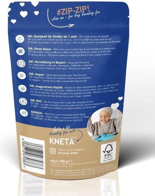 Produktbild Knetä Bag Blau 100g