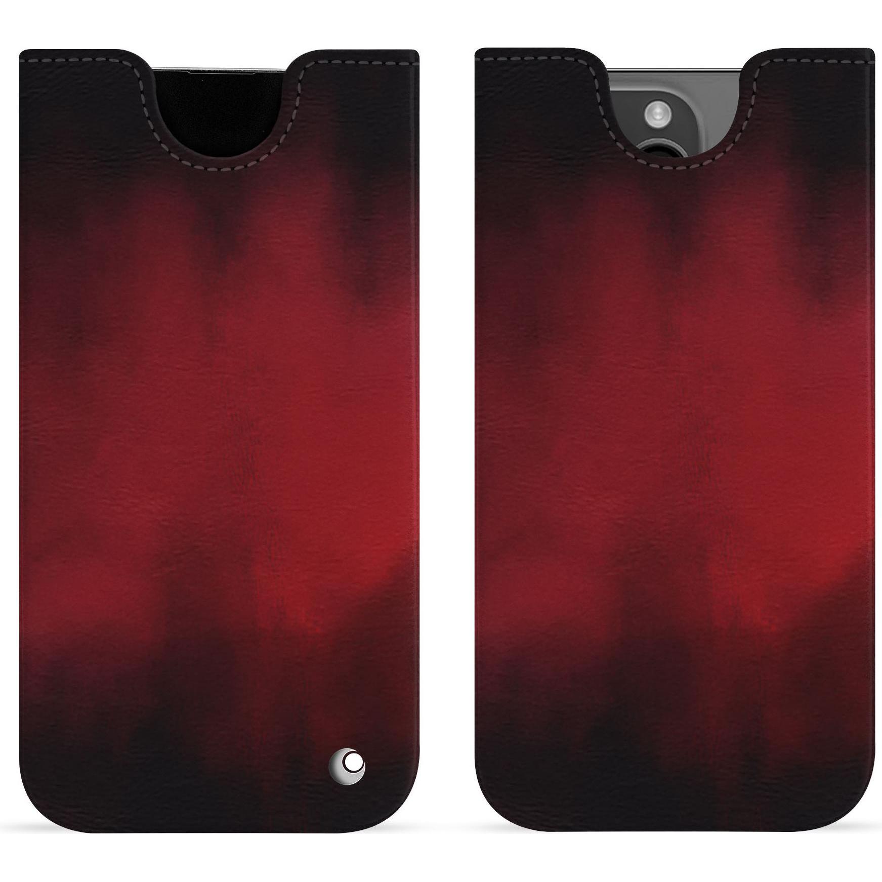 Noreve Lederschutzhülle (Apple iPhone 15 Pro Max), Smartphone Hülle, Rot