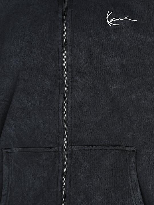 Actual product image Karl Kani KM234-055-1 Chest Signature OS Washed Heavy Sweat Wolf Full Zip Jacket (XS)
