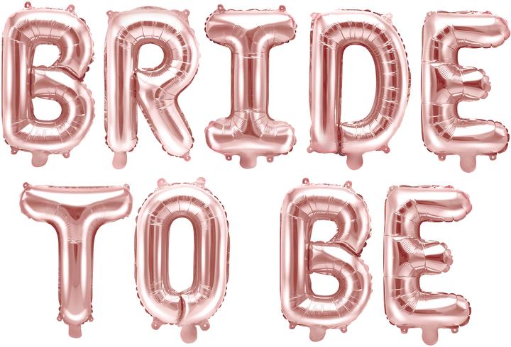 Partydeco Palloncino in foil Bride to be, 340x35cm, oro rosa (1 pz / 1 pz.) (1x)
