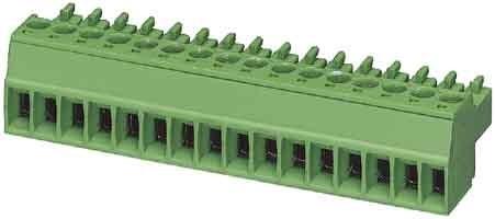 Actual product image Phoenix 8 pole MC 1.5/8-ST-3.81 PCB wire to board cable plug with 3.81mm pitch