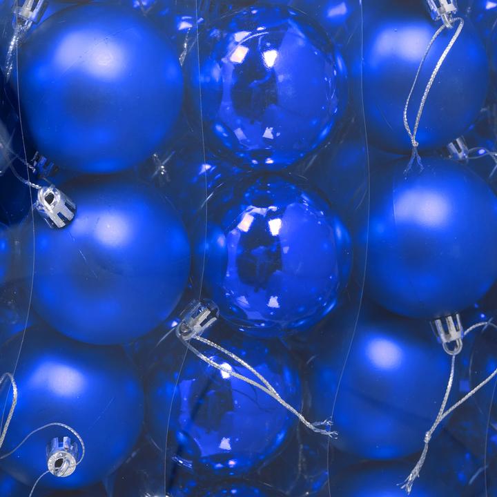 Productafbeelding Relaxdays - Weihnachtskugeln 50er Set, Blau/ Silber, 7 x 6 cm (50 -Part)