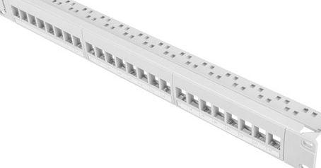 Produktbild Lanberg PPKS-1024-S Keystone Patch Panel 19 Zoll 24 Port 1U weiss