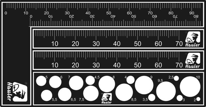 Actual product image Brengun try square, rule and circle template