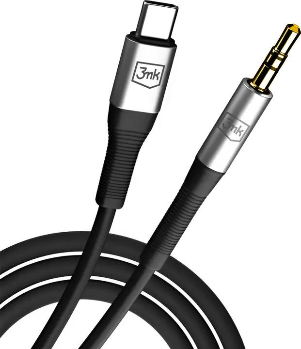 Produktbild 3MK USB C — 3.5mm Klinke (1 m, AUX Kabel)