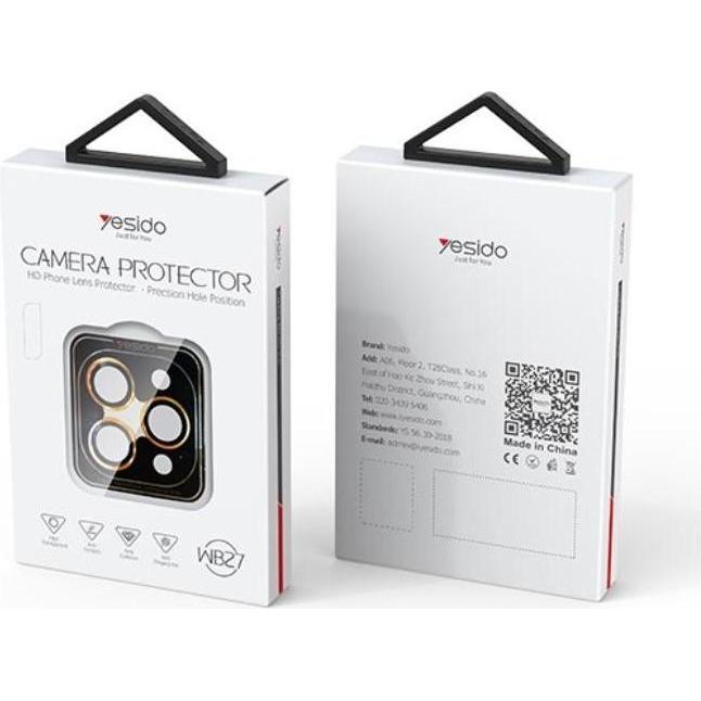 Yesido Lens Protector WB27 iPhone 13 / 13 Mini, BLACK / CZARNY (Apple iPhone 13, Apple iPhone 13 mini), Pellicola protettiva smartphone, Nero