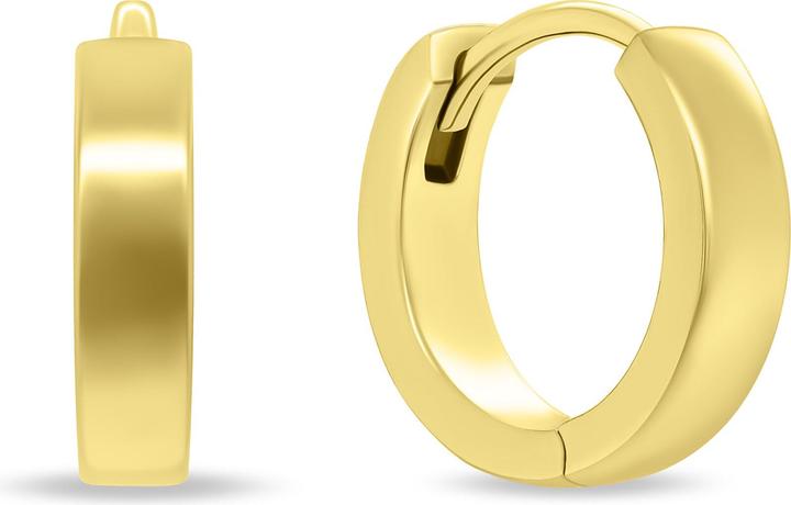 Immagine prodotto Brilio Argento - Orecchini tondi minimalisti placcati oro EA204Y