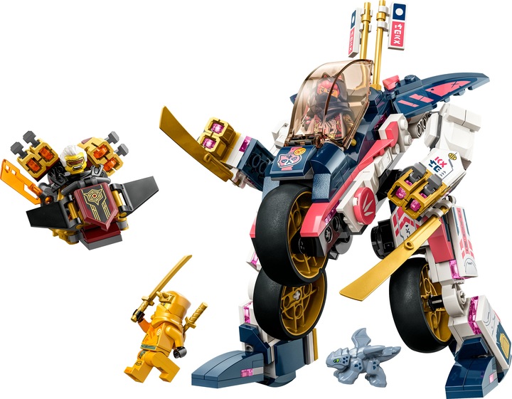 Actual product image LEGO Ninjago Sora's Mech transforms into a racing bike (71792). (71792, LEGO Ninjago)