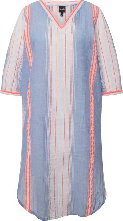 Image du produit Ulla Popken T-shirt oversized à rayures, col V et manches 3/4 (42, 44)