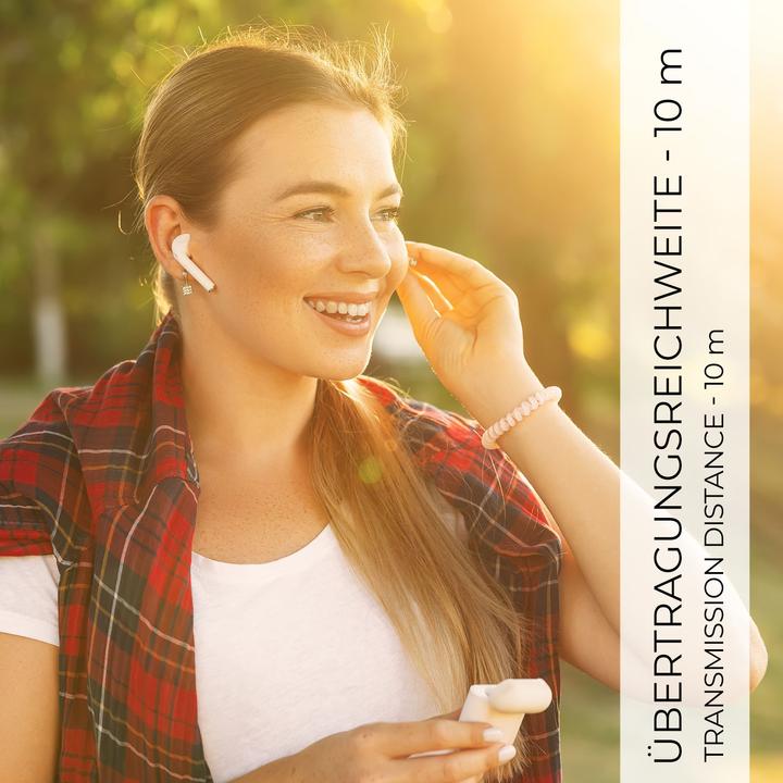 Actual product image Wiltec Bluetooth Earbuds Earphones Cordless Bluetooth 5.0 with Charging Station 210min Play Time (3.50 h, Wireless)