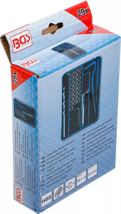 Actual product image BGS Thread Repair Kit M8 x 1.0 mm 29 pcs.