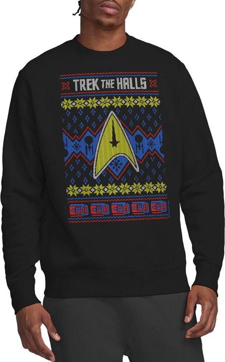 Produktbild Trek the Halls Ugly Sweatshirt weihnachtliches Design (S)