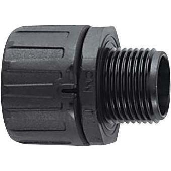 HellermannTyton, Kabelbinder, Anschlussarmatur Nennweite=21 schwarz gerade (44 mm, 10 Stk.)