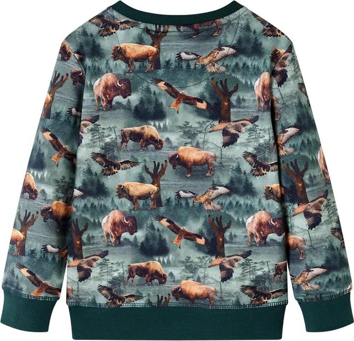 Immagine prodotto vidaXL Felpa da bambino verde scuro 104,Materiale: 95 % cotone (104)