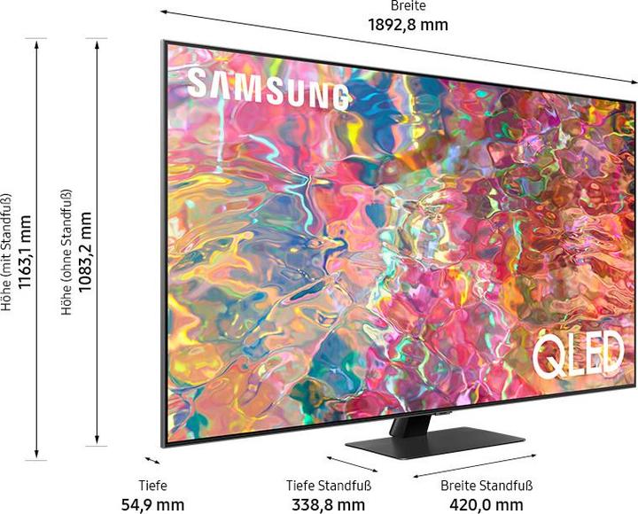 Produktbild Samsung QE85Q80B (85", Q80B, QLED, 4K, 2022, CH)