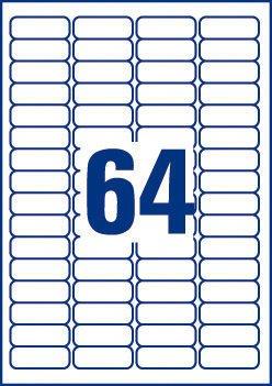 Actual product image Avery Dennison Mini 'tiquette d'adresse laser, 45.7 x 16.9 mm, blanc