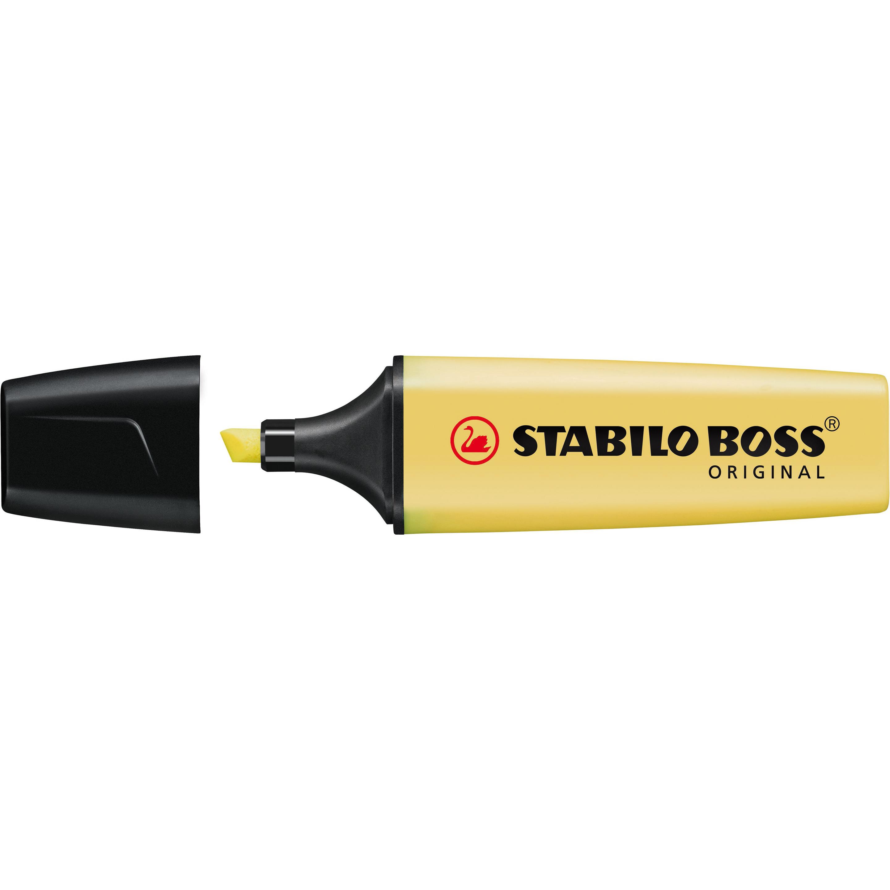 10x STABILO, Marker, BOSS ORIGINAL Pastel Textmarker (Gelb, 5 mm, 1 x)